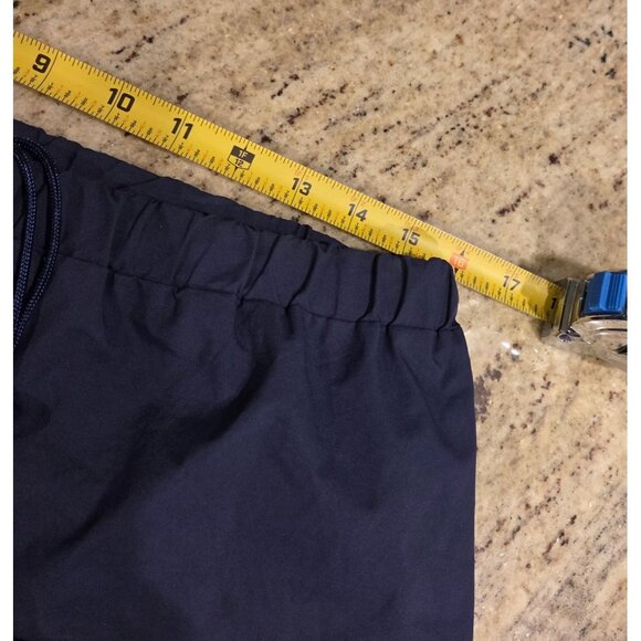 Vtg Eddie Bauer Gore Tex Windbreaker Pants Mens M Blue Drawstring Zip Ankle - Picture 3 of 16